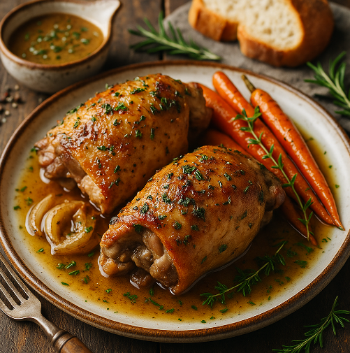 Roast Turkey Thighs with Herb Gravy