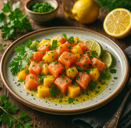 Salmon Ceviche with Mango & Lime