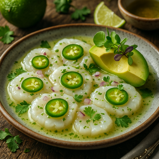 Scallop Ceviche with Lime & Jalapeño