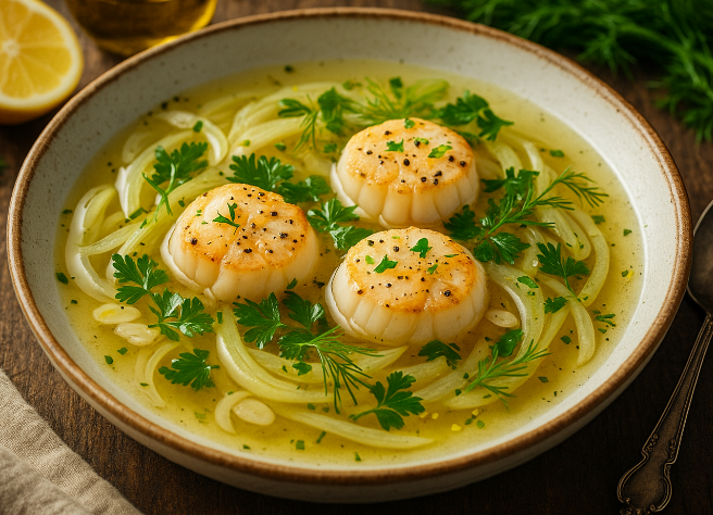 Scallop and Fennel Broth