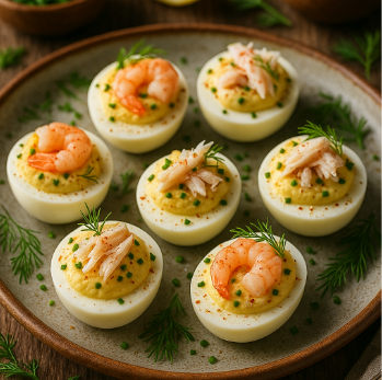Seafood-Stuffed Deviled Eggs
