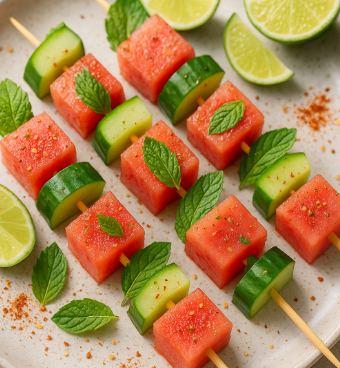 Chili-Lime Watermelon Skewers