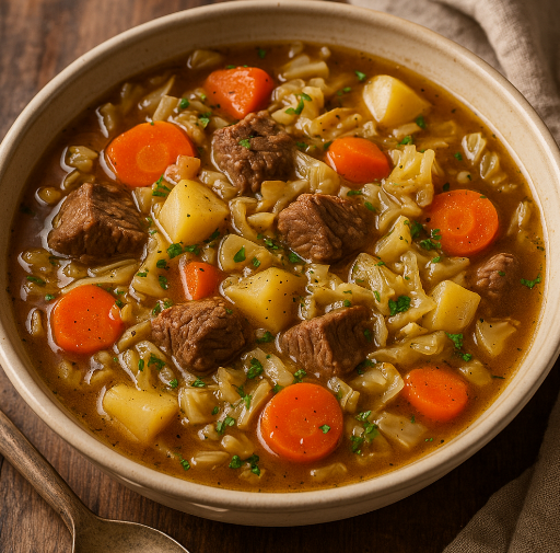German Beef & Cabbage Soup (Kohlsuppe mit Rindfleisch)