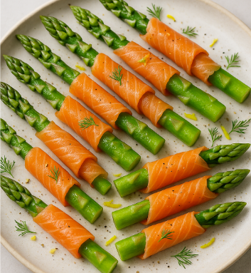 Gravlax-Wrapped Asparagus Spears
