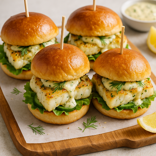 Lemon-Herb Baked Cod Sliders