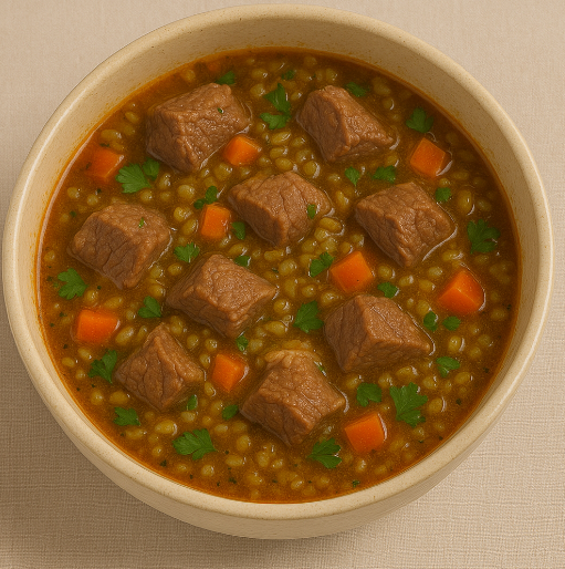Middle Eastern Lamb & Freekeh Soup