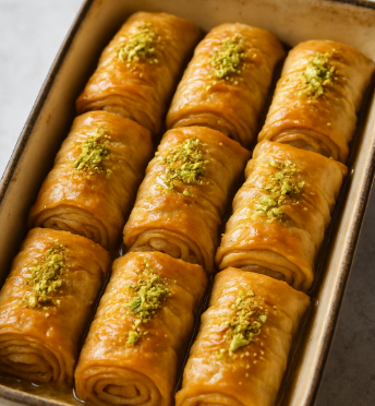 Orange Blossom Baklava Rolls