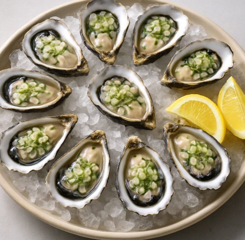 Oysters with Cucumber Mignonette
