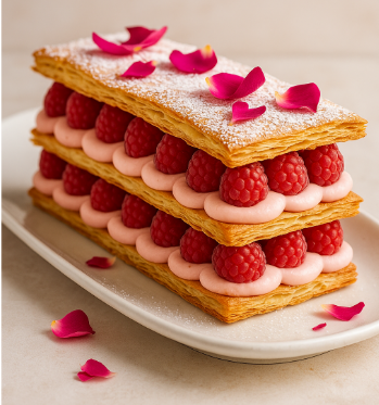Raspberry Rose Mille-Feuille