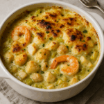 Seafood Gratin with Leeks & Gruyère