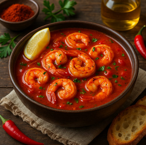 Spicy Tomato Shrimp Soup