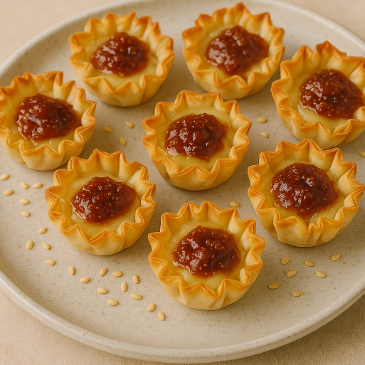 Baked Brie & Fig Jam Phyllo Cups