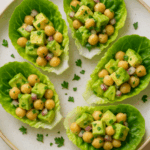 Chickpea & Avocado Salad Boats in Little Gem Lettuce