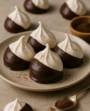 Chocolate-Covered Espresso Meringues