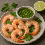 Ginger-Poached Shrimp with Cilantro-Lime Vinaigrette