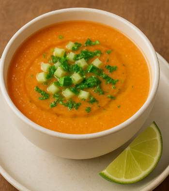 Melon Gazpacho with Cucumber & Lime