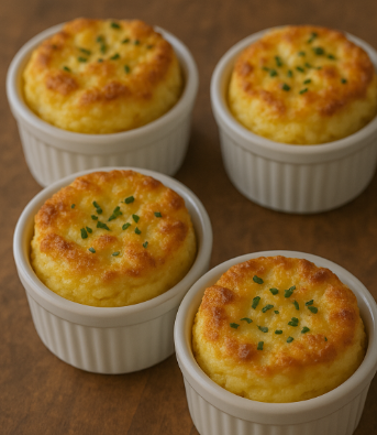 Mini Cheese Soufflés in Ramekins