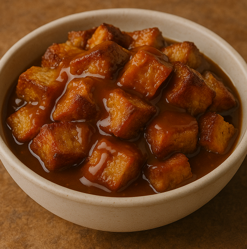 Miso Caramel Bread Pudding