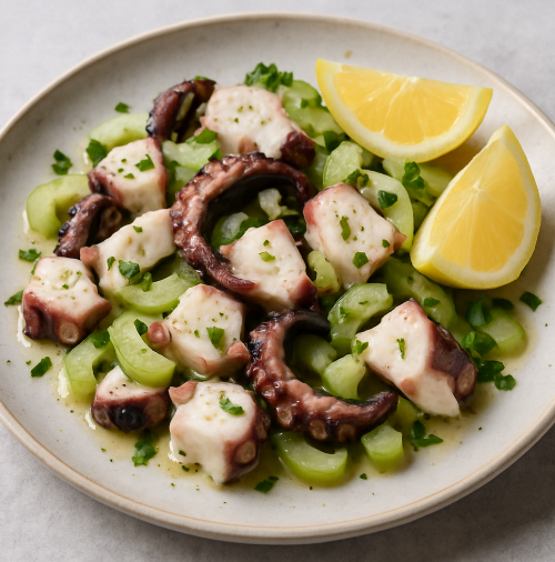 Octopus Salad with Celery, Lemon & Olive Oil