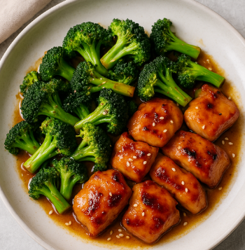 Orange-Miso Glazed Chicken with Broccoli Stir-Fry