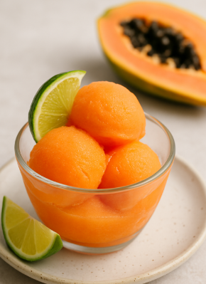 Papaya Lime Sorbet