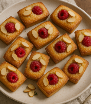 Raspberry Almond Financiers