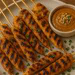 Chicken Satay Skewers with Peanut Sauce
