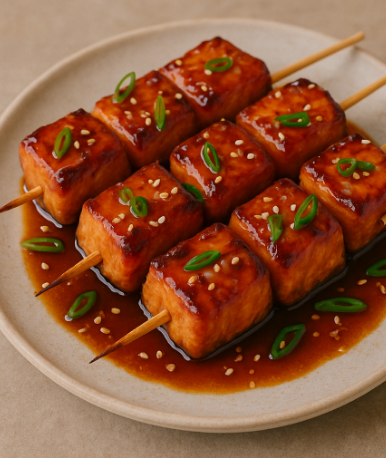 Miso-Glazed Salmon Skewers