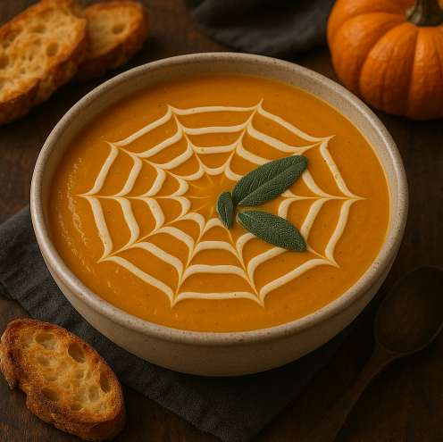 Pumpkin & Sage Soup with Web Design