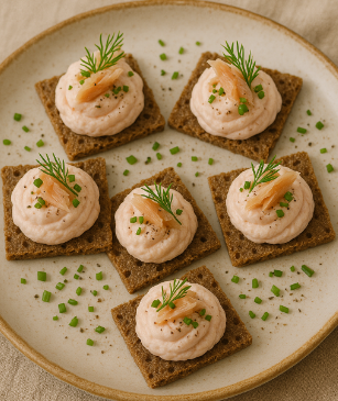 Smoked Trout Mousse on Rye Crispbread