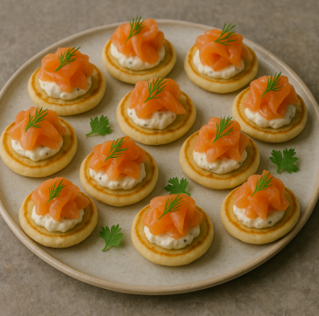Smoked Salmon & Horseradish Blinis