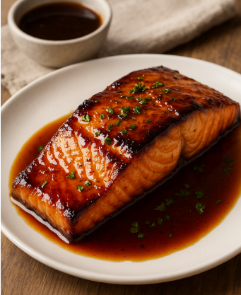 King Salmon with Maple-Bourbon Glaze